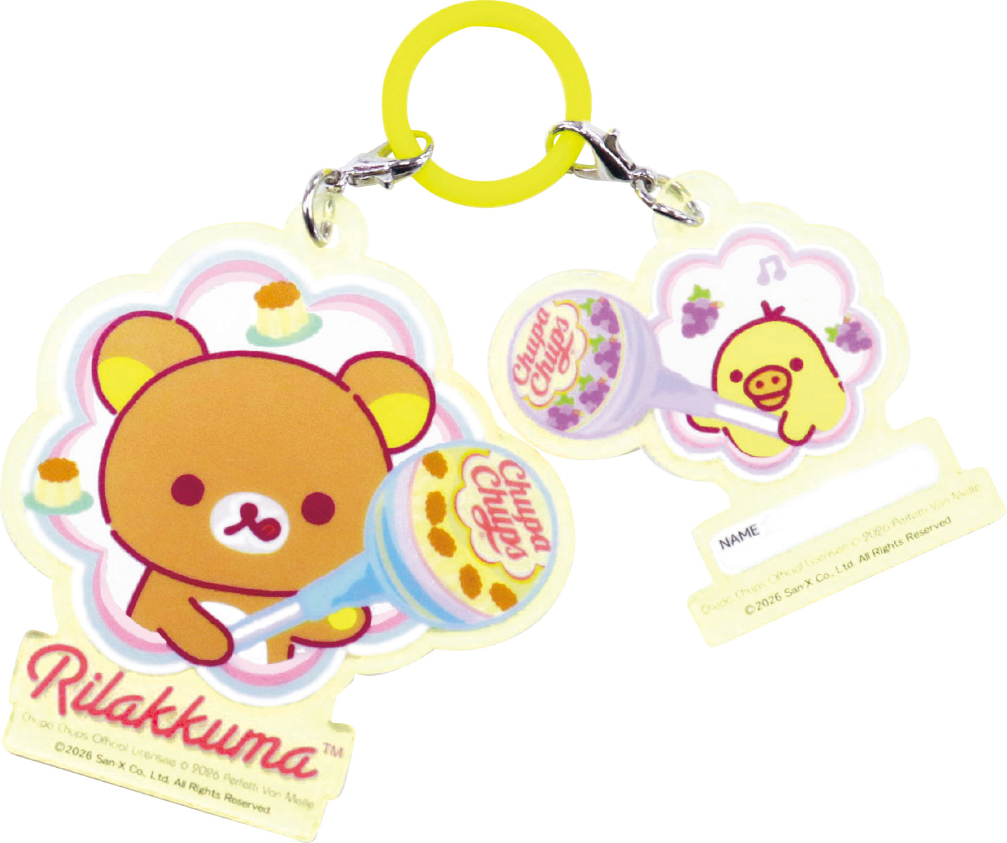 AKR051 アンブレラチャーム リラックマ×チュッパチャプス イエロー