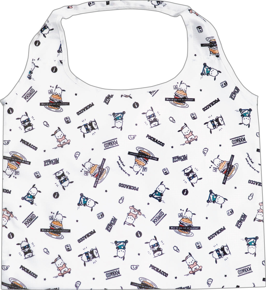 FAE386 エコバッグ ポチャッコ ホワイト