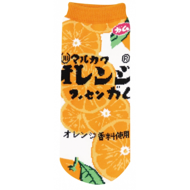 JGS0291 ソックス オレンジフーセンガム