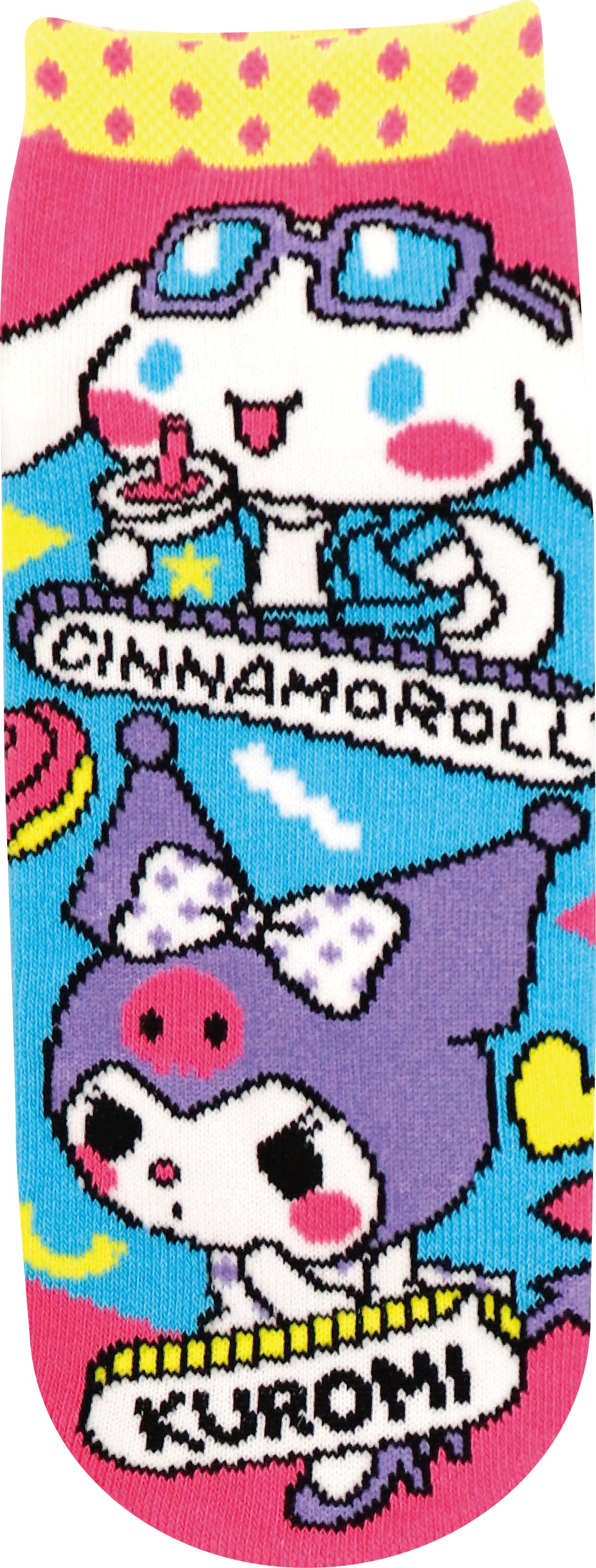 JGS0833 ソックス クロミ&シナモロール ビビッド