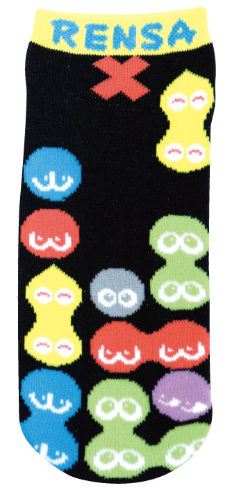 JGS0859 ソックス ぷよぷよ れんさ