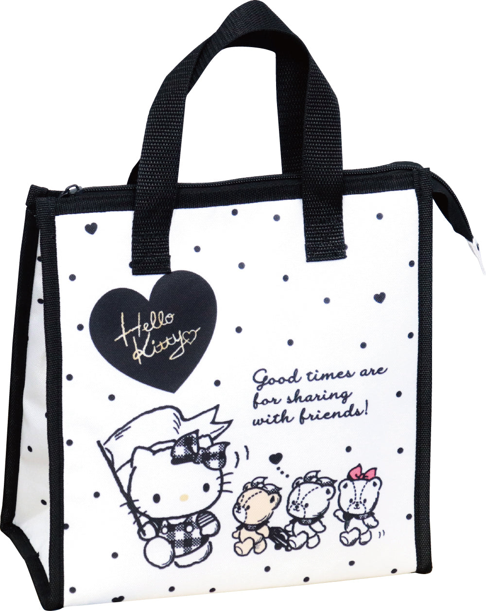 SBS575 保冷保温スクエアランチバッグ ハローキティ モノトーン