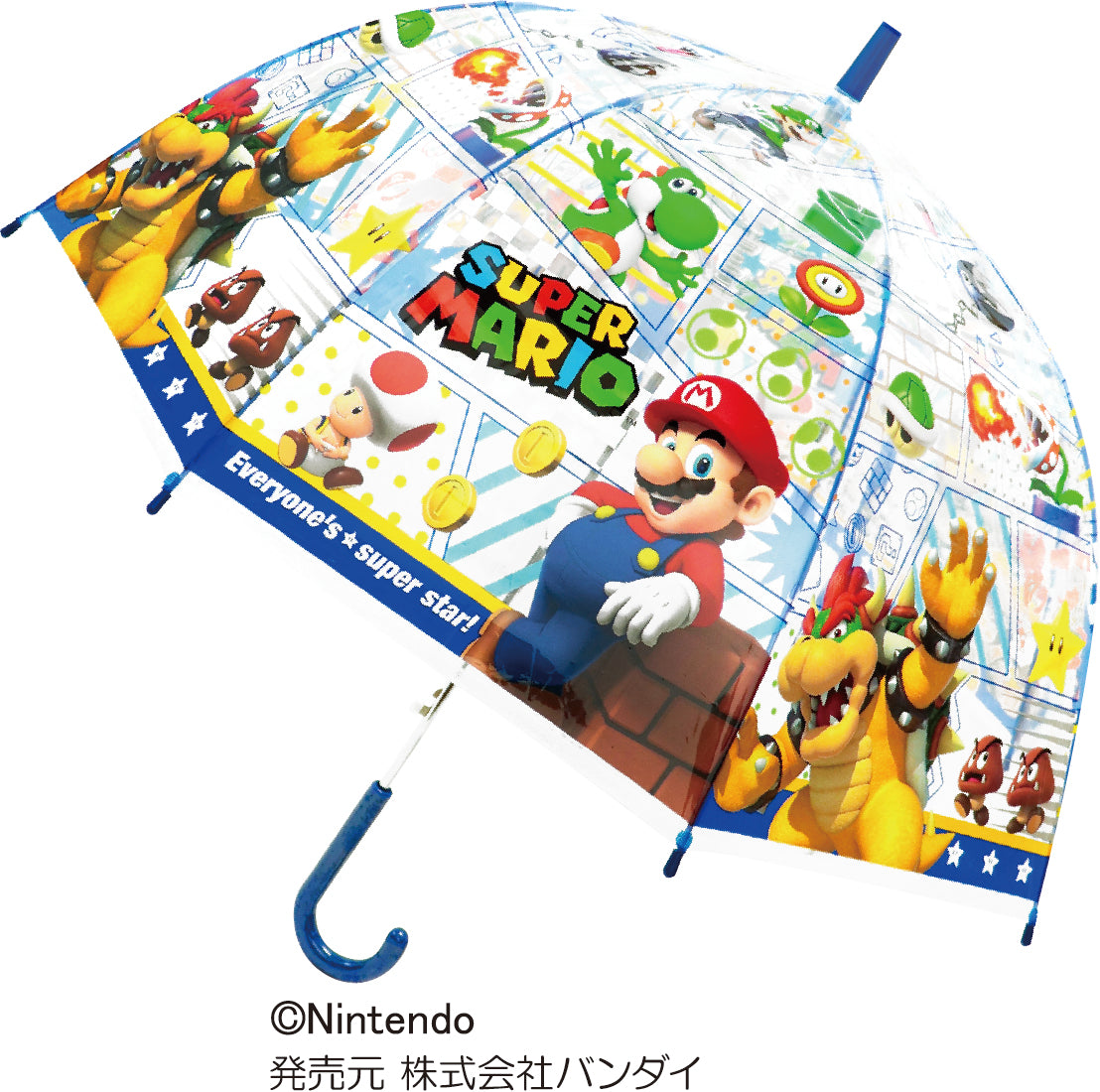 32484 子供ビニール傘 スーパーマリオ コミック