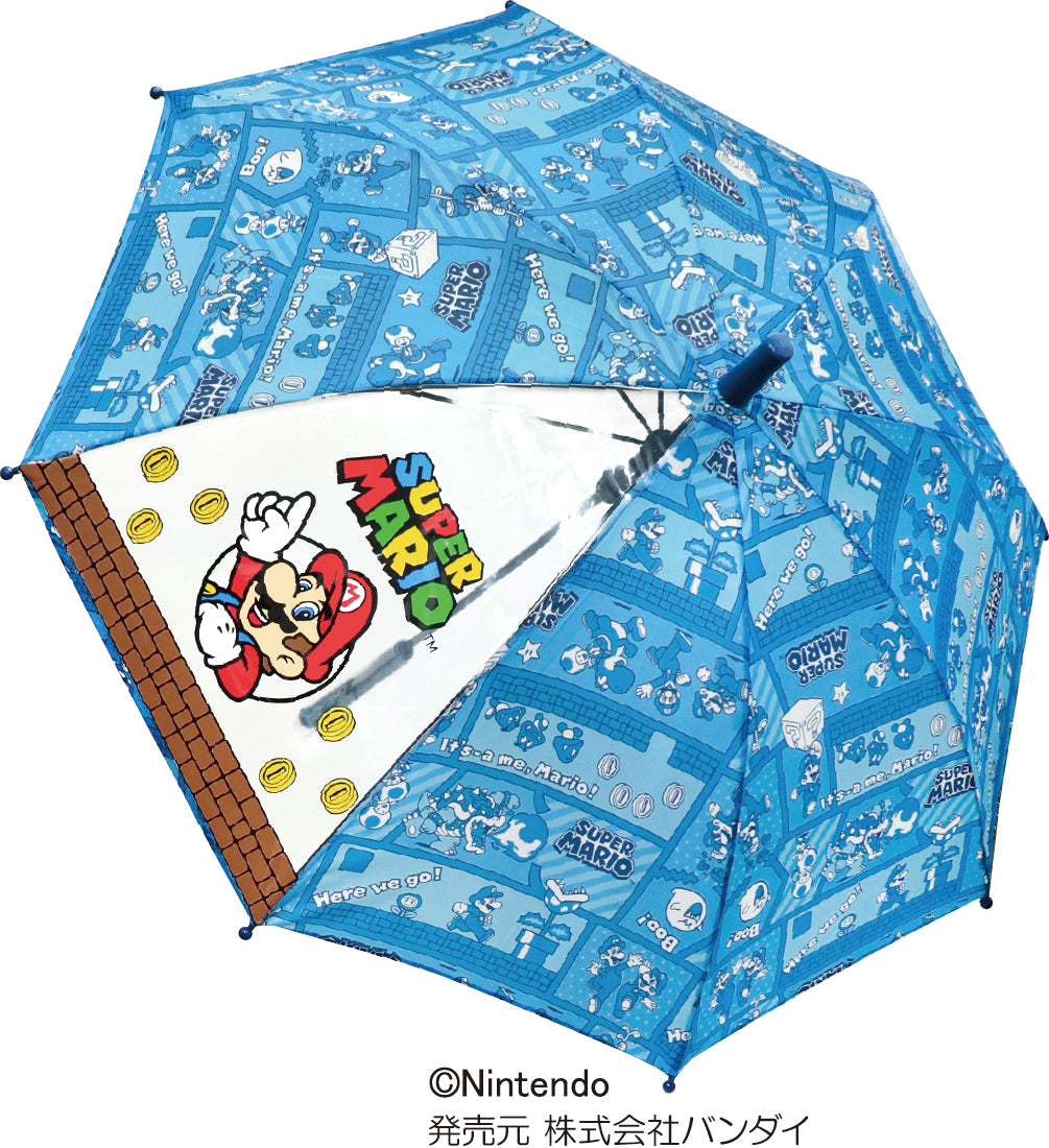 70133 キャラクターキッズ傘 スーパーマリオブロック 50ｃｍ