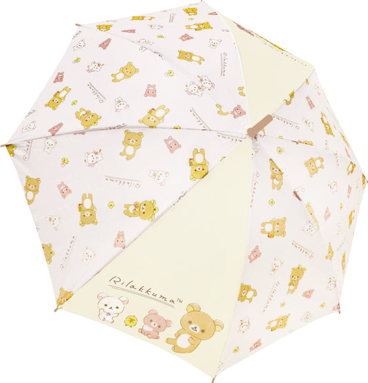 35225 生地長傘 リラックマ ナチュラル