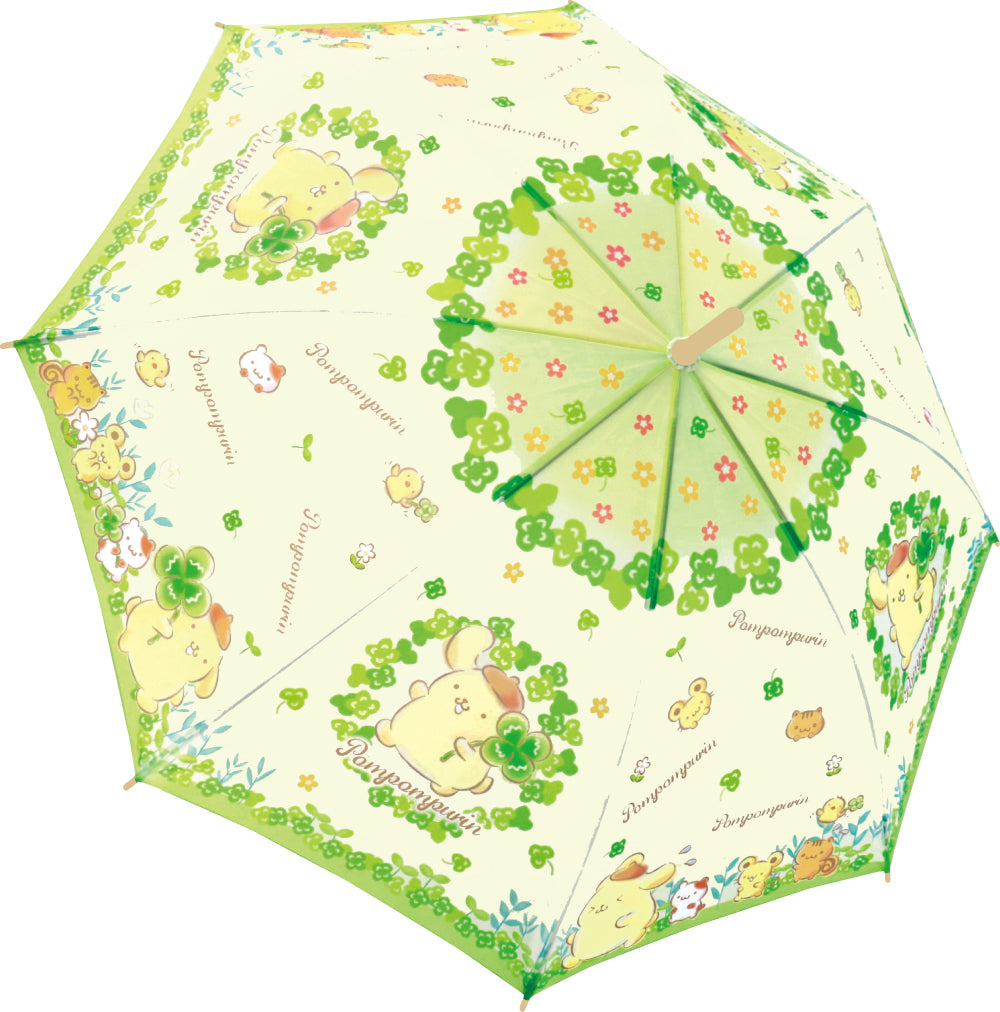 35236 生地長傘 ポムポムプリン クローバー