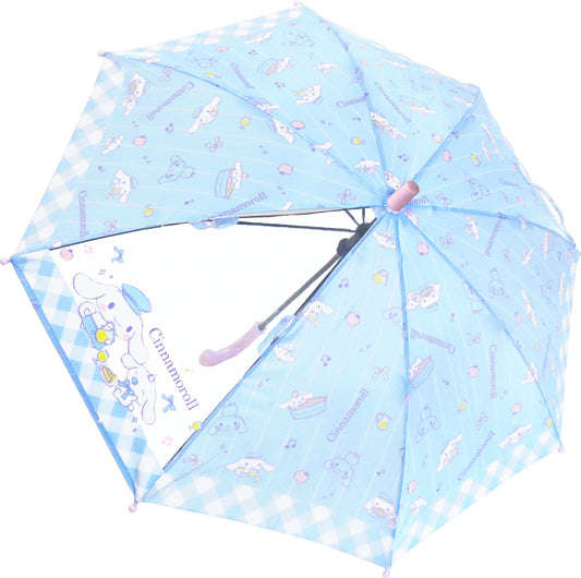 70151 キャラクターキッズ傘 シナモロール チェックライン 50㎝