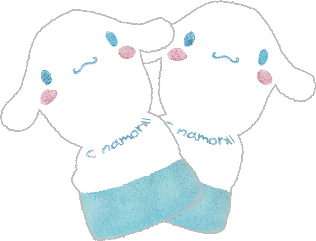 ASMT047もこもこミトン シナモロール パステル