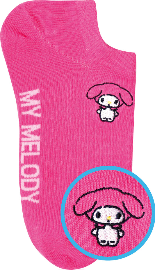CES011 刺繍スニーカーソックス マイメロディ ビビッド