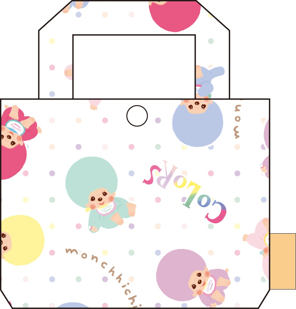 FAE389 エコバッグ  モンチッチカラーズ