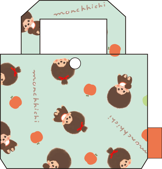 FAE390 エコバッグ  モンチッチアップル