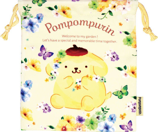 FRK959 巾着 ポムポムプリン フラワー