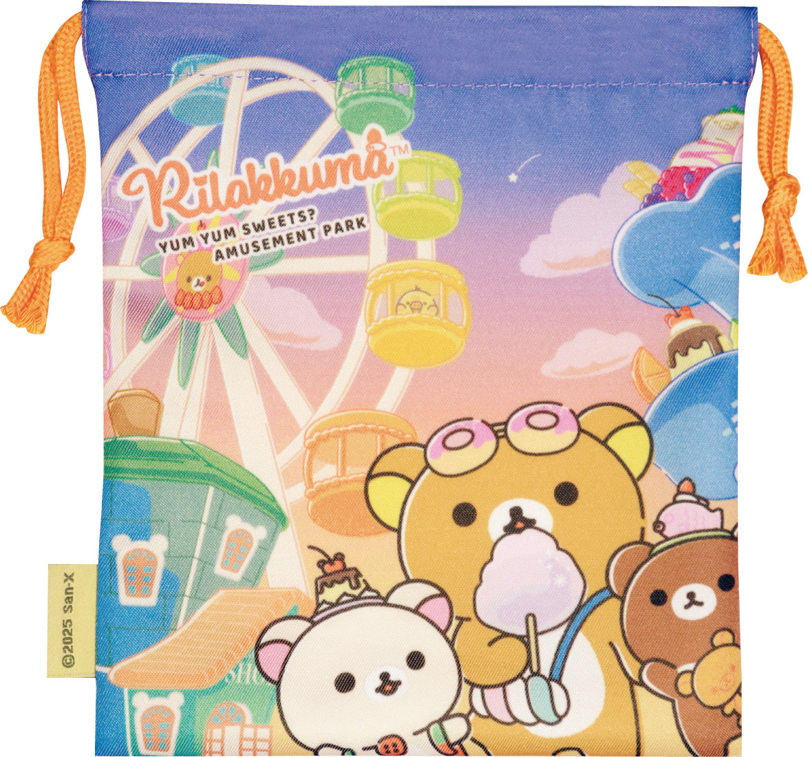 FRK963 巾着　リラックマ おかしな遊園地