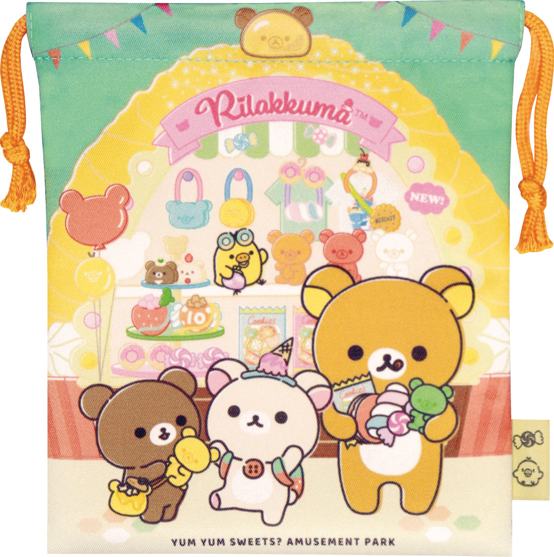 FRK963 巾着　リラックマ おかしな遊園地