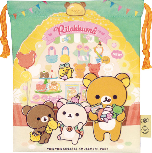 FRK963 巾着　リラックマ おかしな遊園地