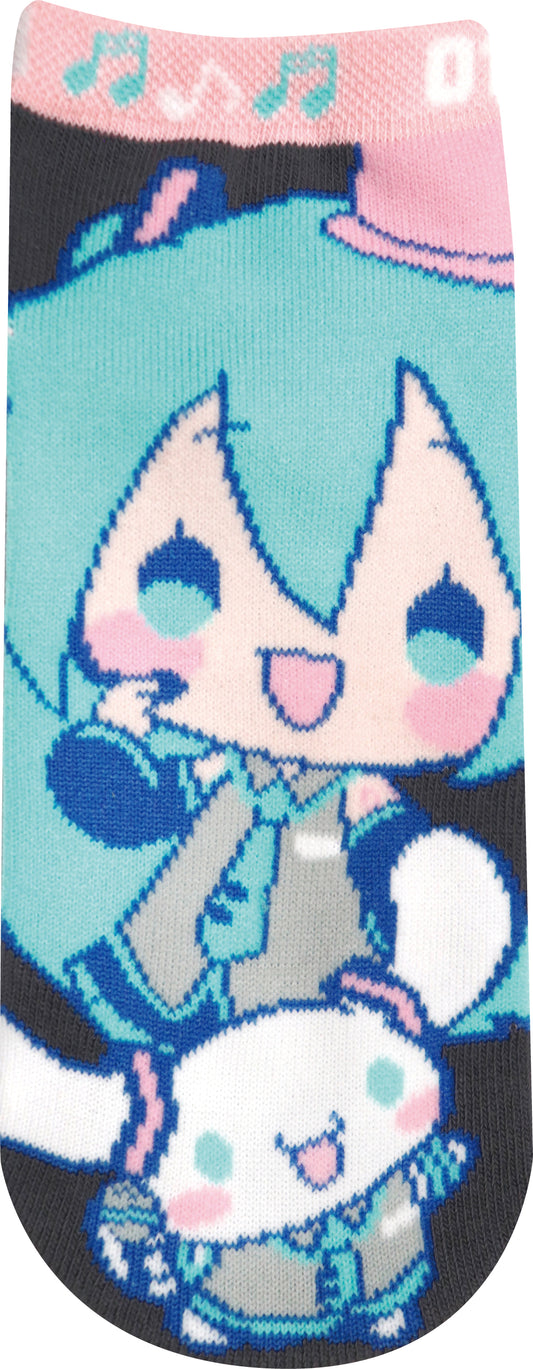 JGS0995 ソックス 初音ミク×シナモロール ミュージック