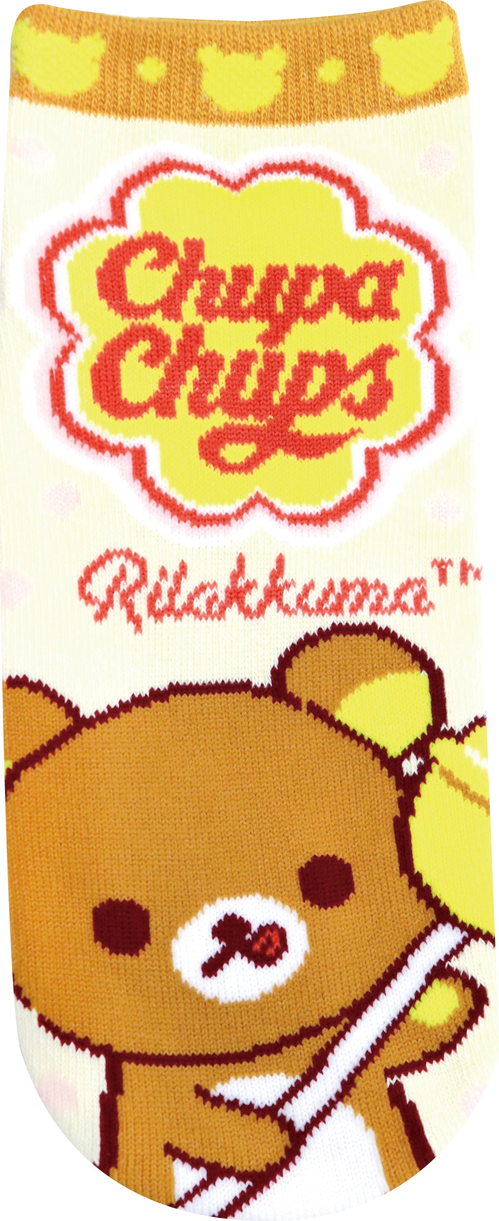 JGS0999 ソックス リラックマ×チュッパチャプス ドットイエロー