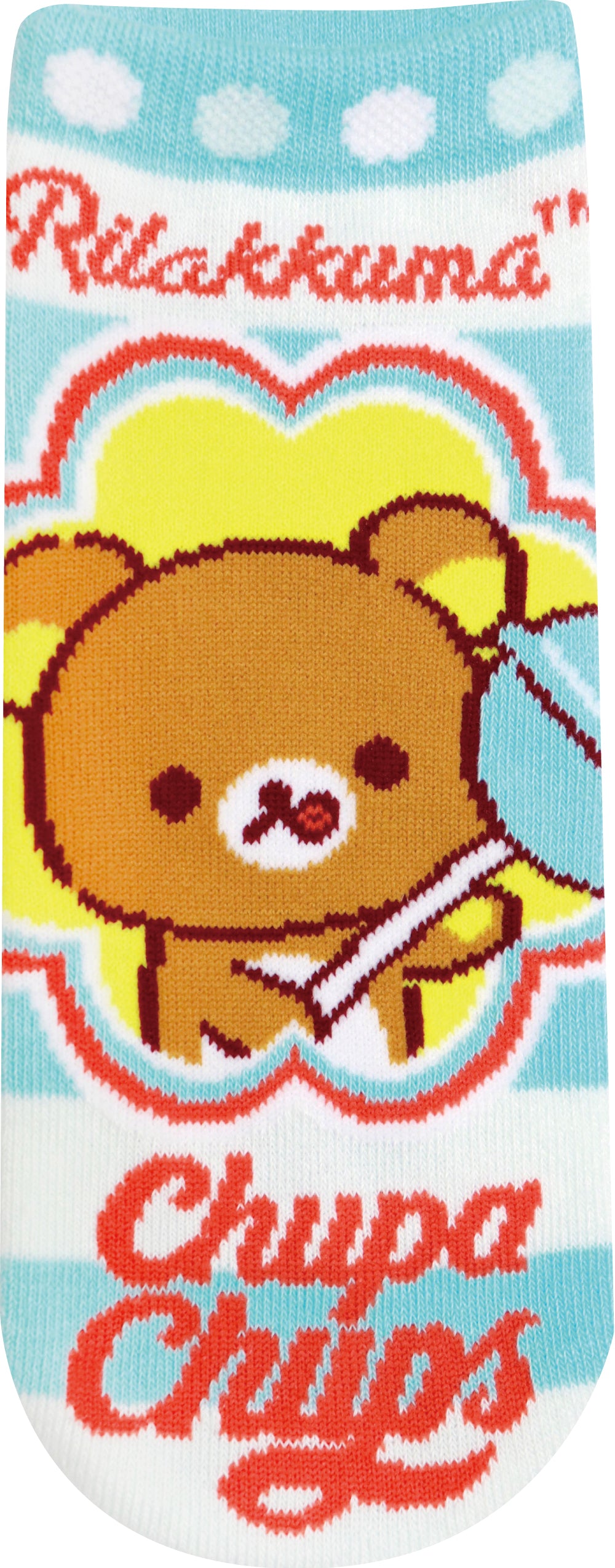 JGS1003 ソックス リラックマ×チュッパチャプス ブルーボーダー