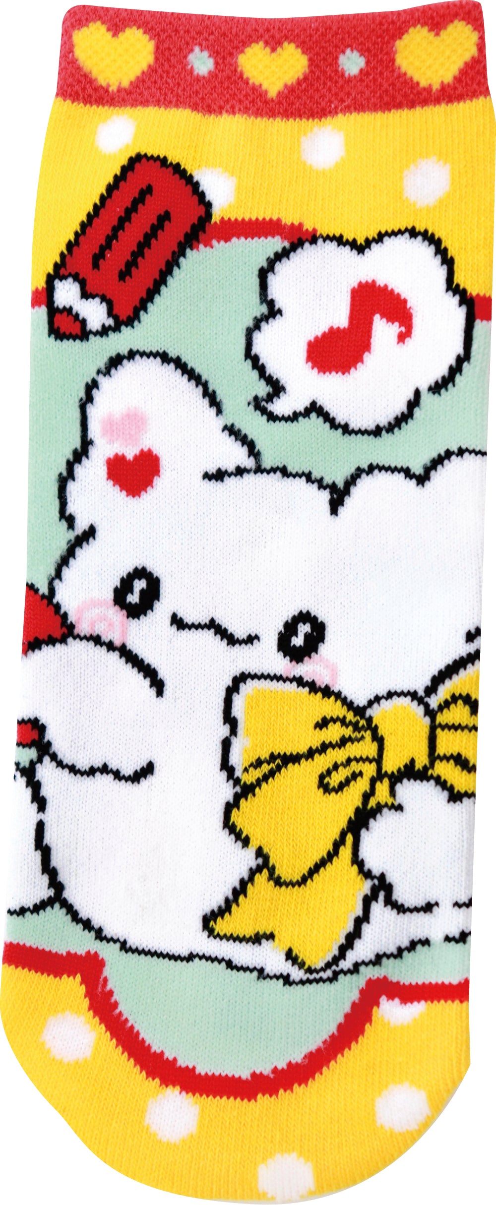 JGS1114 ソックス ウサハナ はなまるおばけ ドット