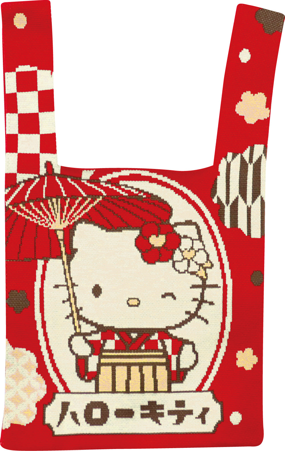 JOT017 ジャガード織トートバッグ ハローキティ ロマン