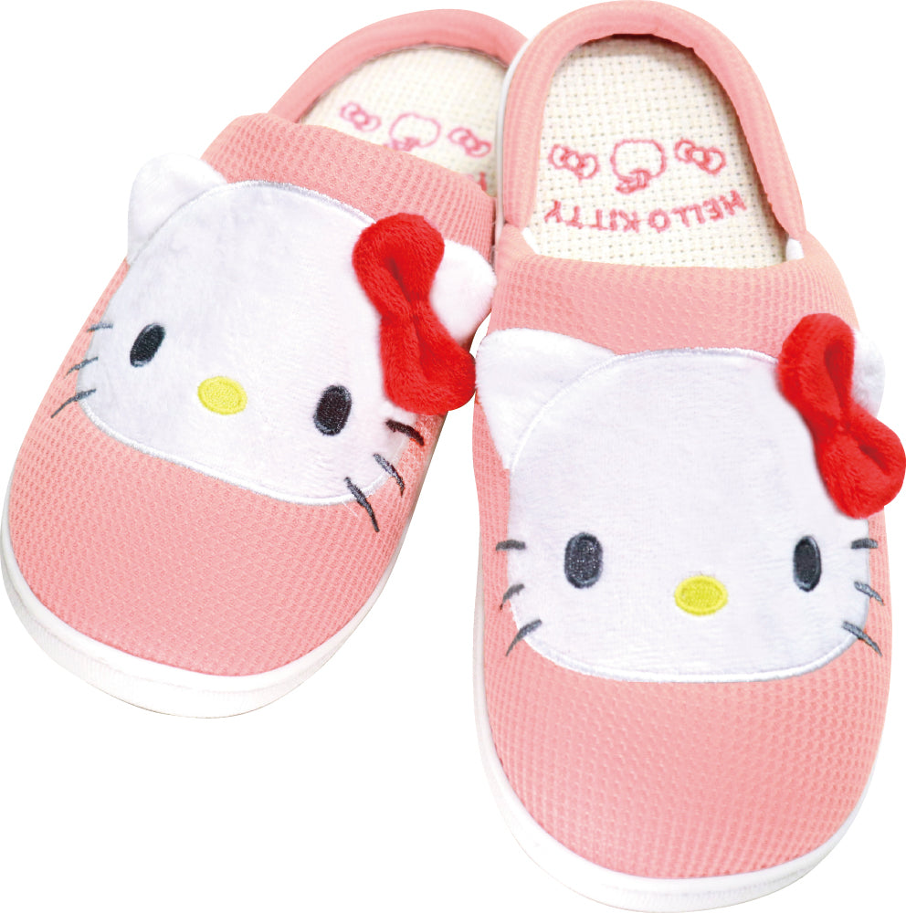 ORS031A 耳付きワッフルスリッパ  ハローキティ