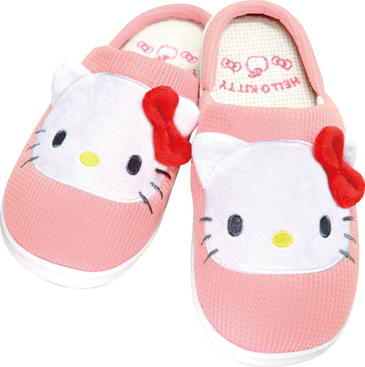 ORS031A 耳付きワッフルスリッパ  ハローキティ