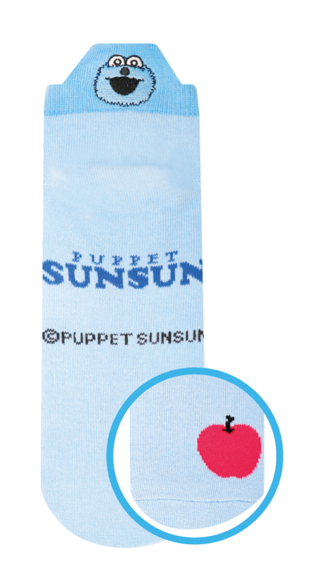 SHS045　刺繡ヒールソックス　パペットスンスン