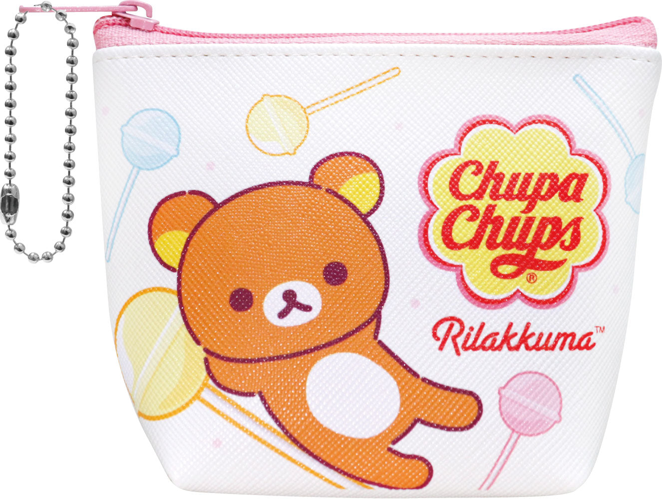 SNP082 ミニポーチ リラックマ×チュッパチャプス イエロー