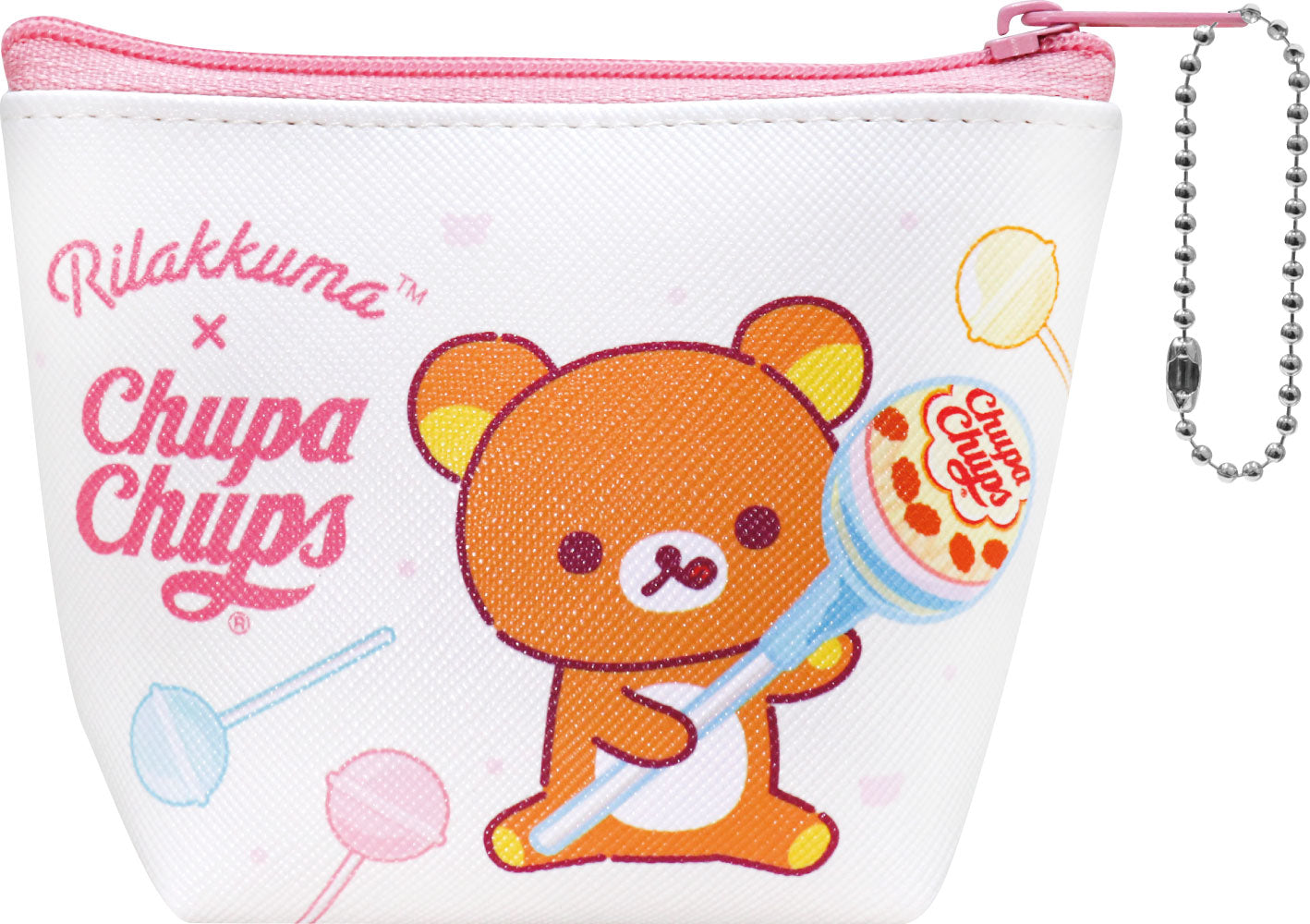 SNP082 ミニポーチ リラックマ×チュッパチャプス イエロー