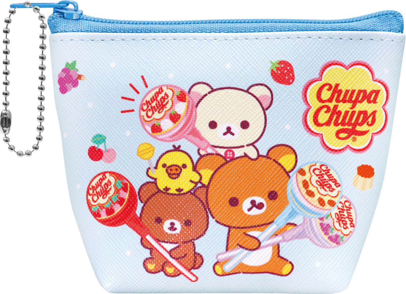 SNP083 ミニポーチ リラックマ×チュッパチャプス ブルー