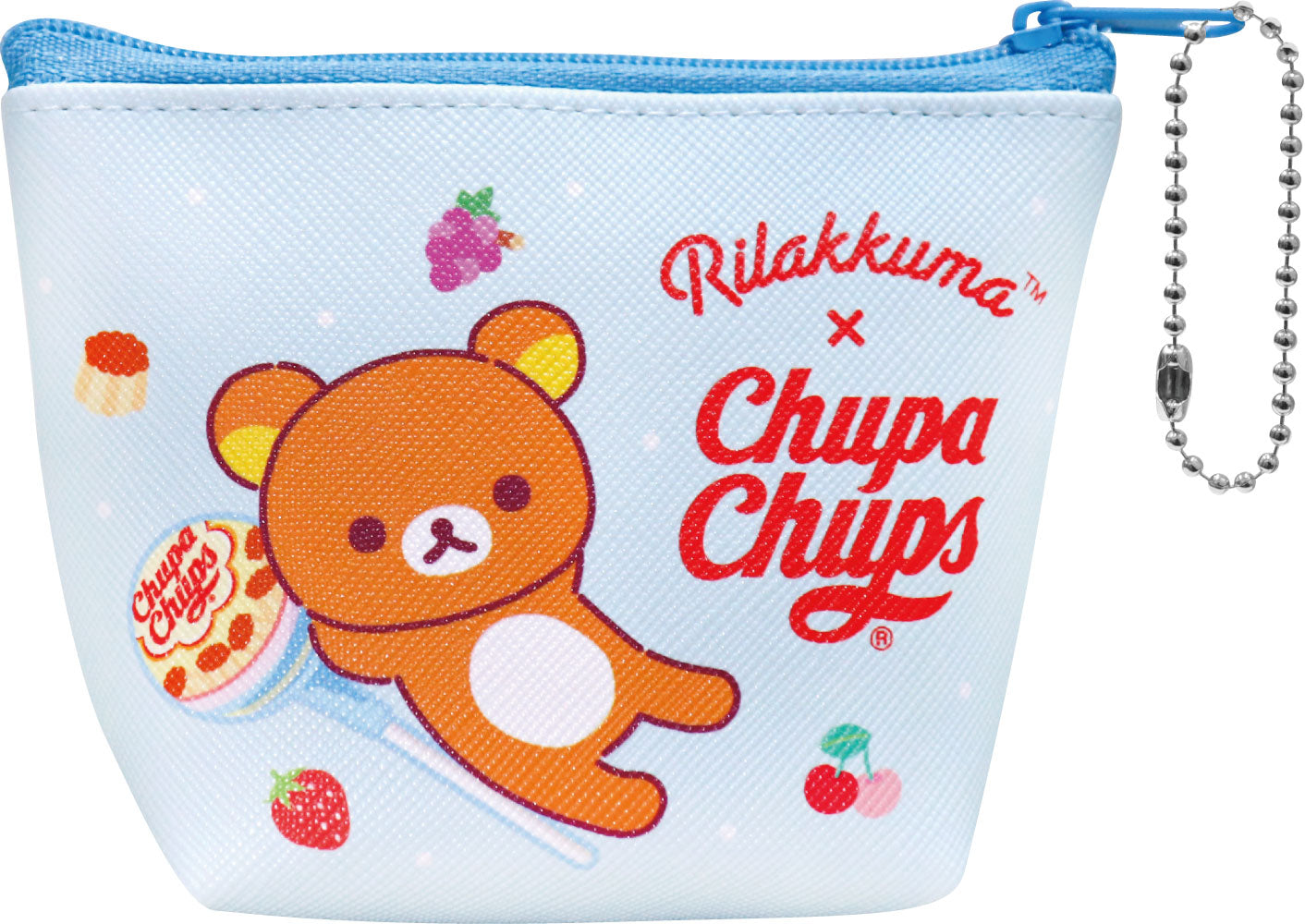 SNP083 ミニポーチ リラックマ×チュッパチャプス ブルー
